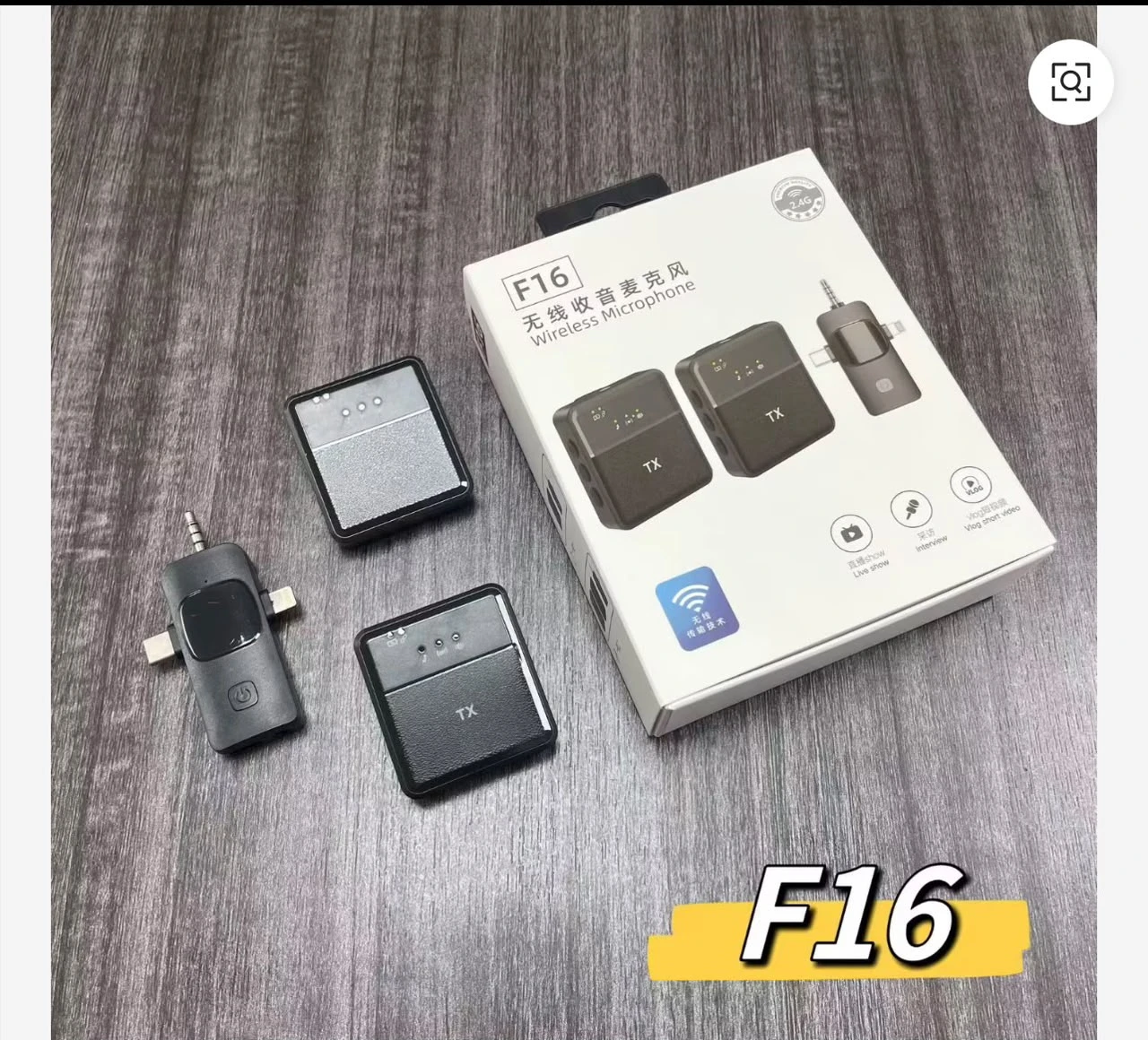 F16 Wireless Microphone for Phone, Video Recording, Content Creation & Clear Audio