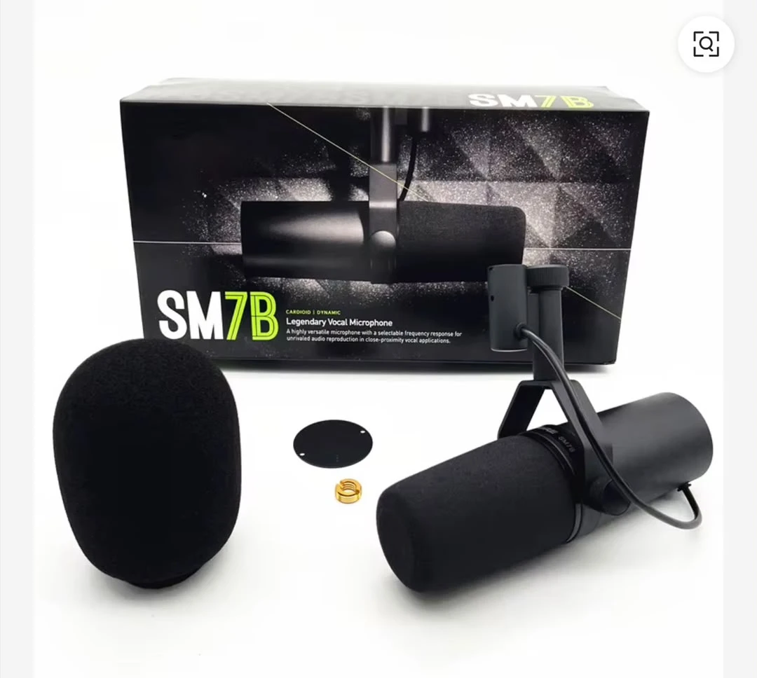 SM7B Wired Cardioid Dynamic Studio Microphone for Podcasting, Recording, Streaming, Vocal & Voice-Over Use
